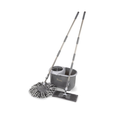 iZi-Clean Turbo Twin Mop met emmer, ronde en vlakke mop