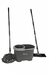 <tc>iZi-Clean</tc> Turbo Twin Mop — 2-in-1 Mop Set with Round + Flat Mop