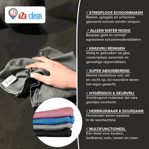 iZi-Clean Wonderdoek — 100% streeploos resultaat