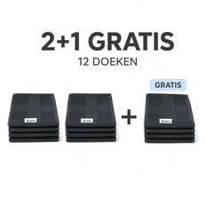 Dark Pack Wonderdoeken pakket van 4 antraciete schoonmaakdoeken met 2+1 gratis aanbieding