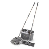 Turbo Twin Mop iZi-Clean : balai serpillière 2-en-1 avec tête ronde + plate