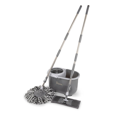 iZi-Clean Turbo Twin Mop met emmer, ronde en vlakke mop