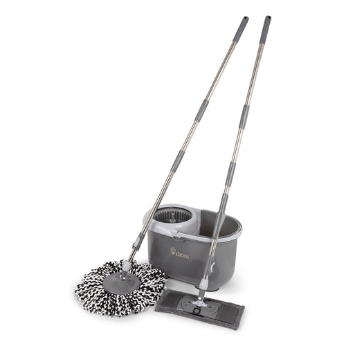 iZi-Clean Turbo Twin Mop met emmer, ronde en vlakke mop