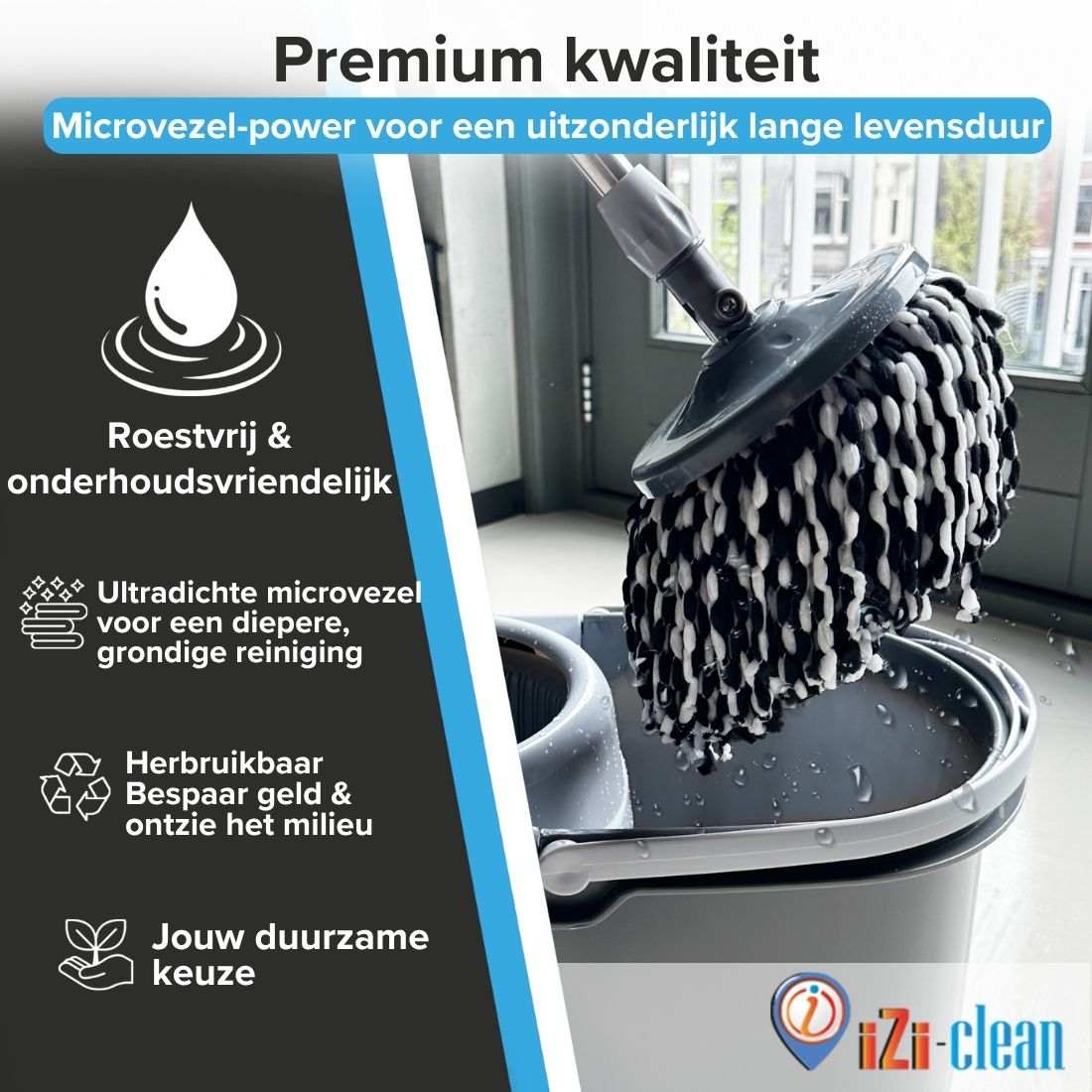 TTM Round Refill 2x — 360° rotating mop head close-up