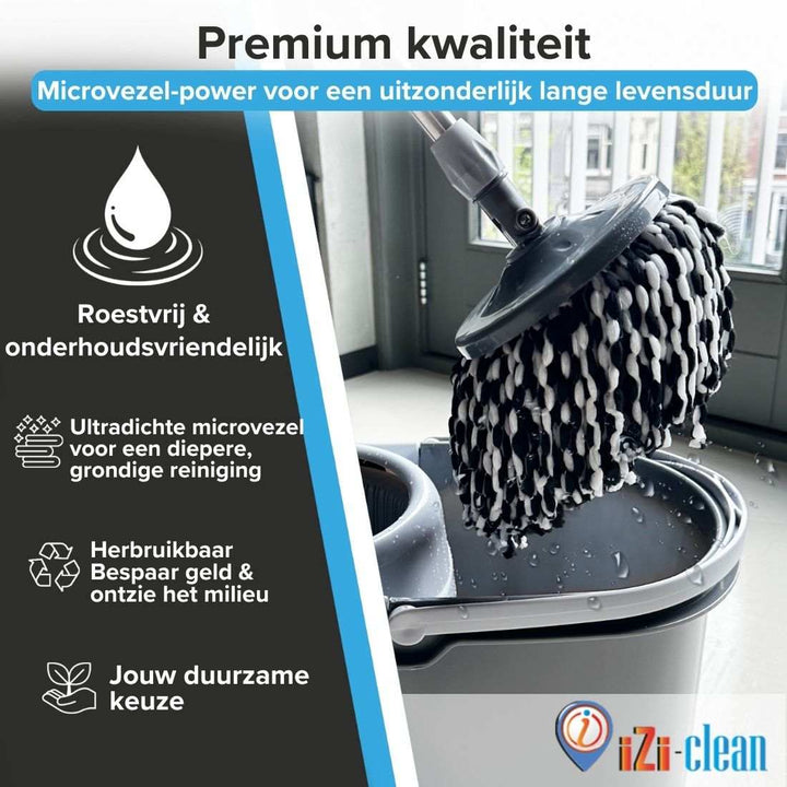 TTM Round Refill microfiber mop cloths for Turbo Twin Mop bathroom and toilet cleaning set of 2